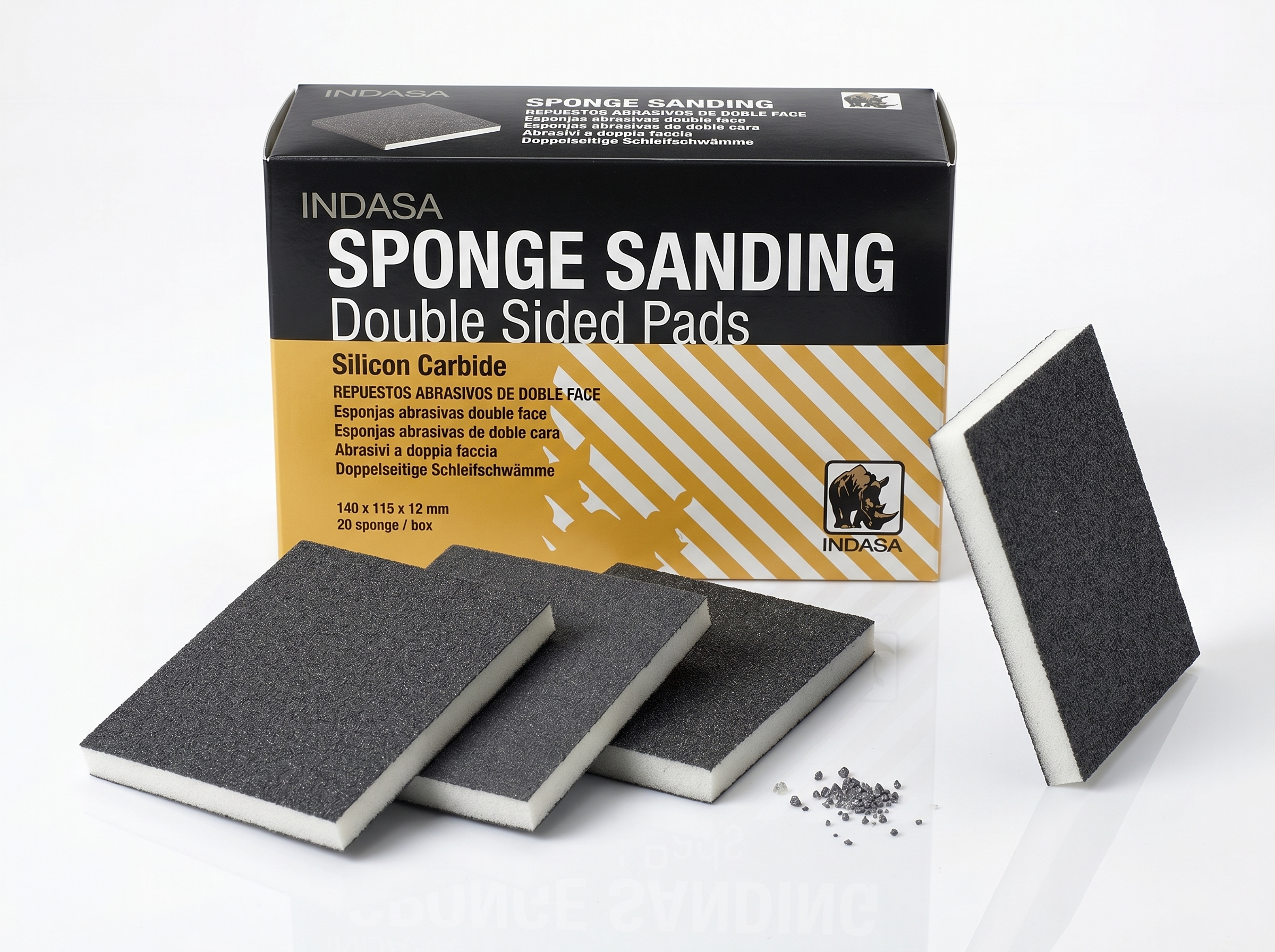 INDASA Gąbki dwustronne (Sponge Sanding Double Sided Pads)